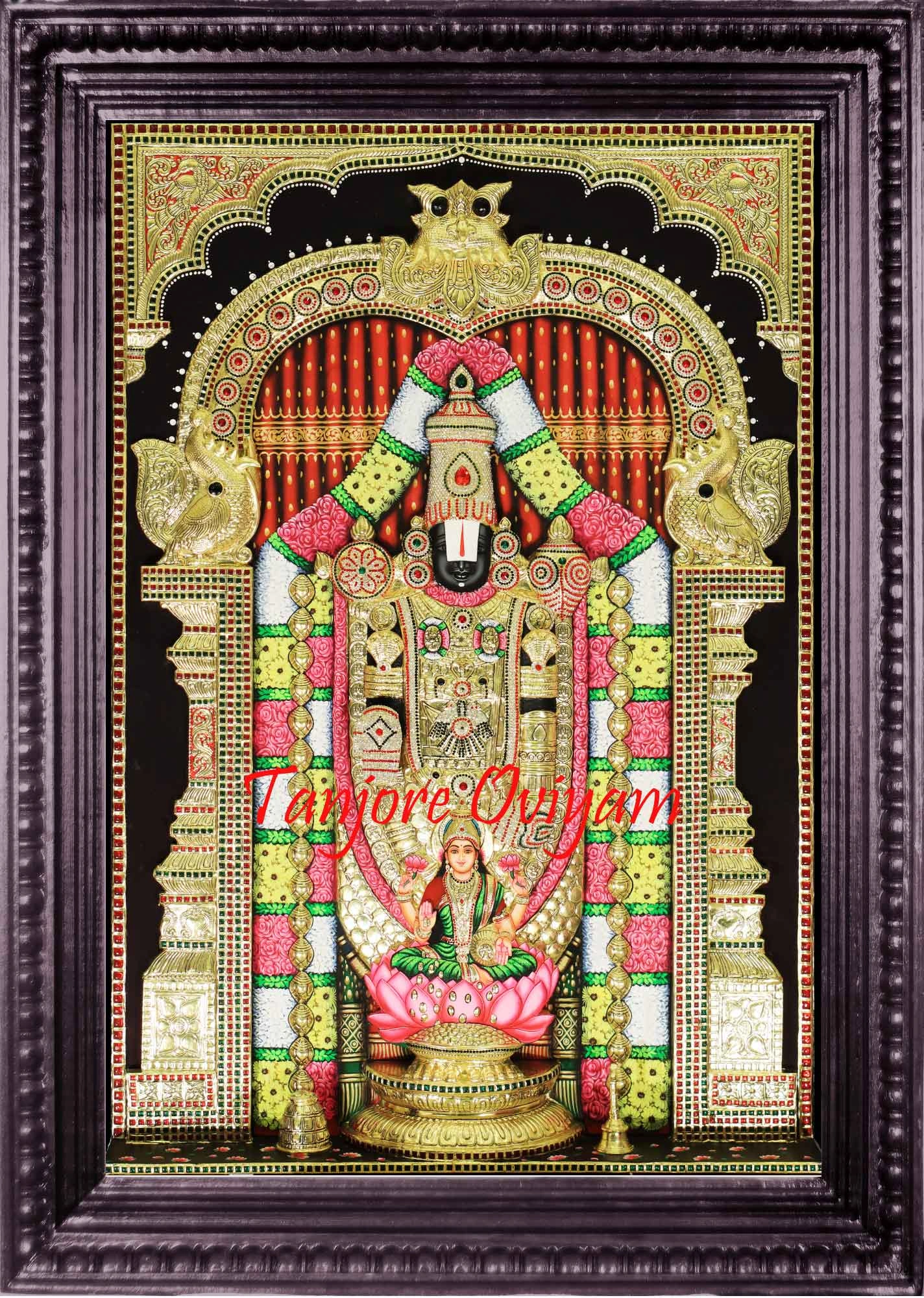 Embossed Balaji Tanjore painting